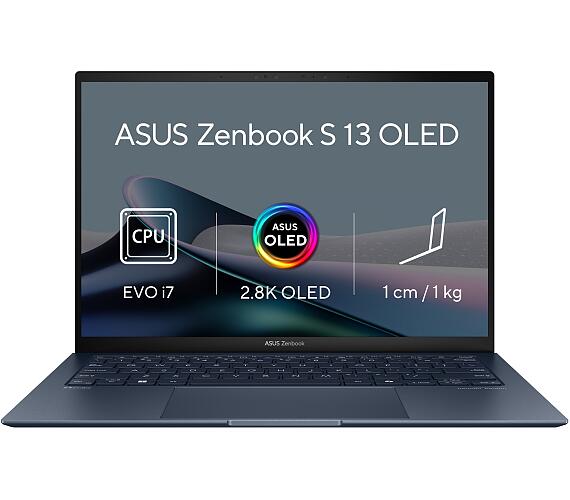 Asus ASUS Zenbook S 13 OLED / UX5304 / U7-155U / 13,3" / 2880x1800 / 16GB / 1TB SSD / 4C-iGPU / W11H / Blue / 2R (UX5304MA-OLED040W)