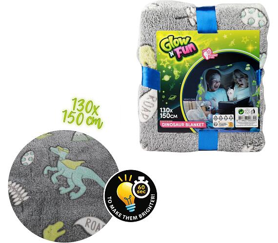 Teddies Deka Dinosaurus svtc ve tm ply 130x150cm ediv