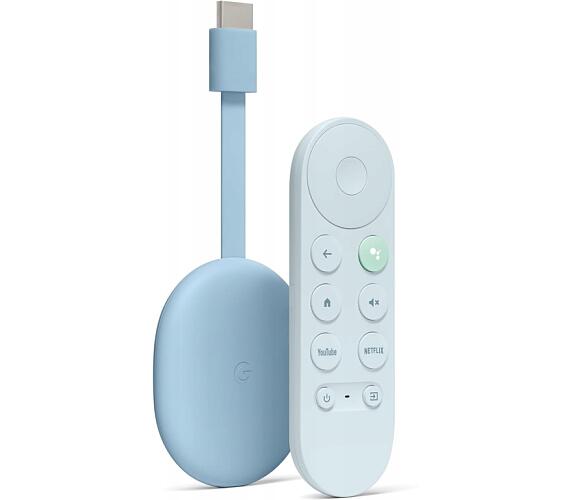 Google Chromecast 4 (with Google TV controller) - blue (GA01923-CA)