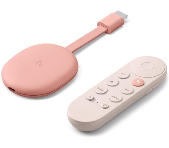 Google Chromecast 4 (with Google TV controller) - pink (GA01920-CA)