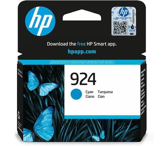 HP Inc. HP 924 Cyan Original Ink Cartridge (400 pages) (4K0U3NE#CE1)