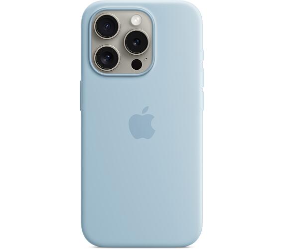 Apple iPhone 15 Pro Silicone Case with MS - Light Blue (MWNM3ZM/A) + DOPRAVA ZDARMA