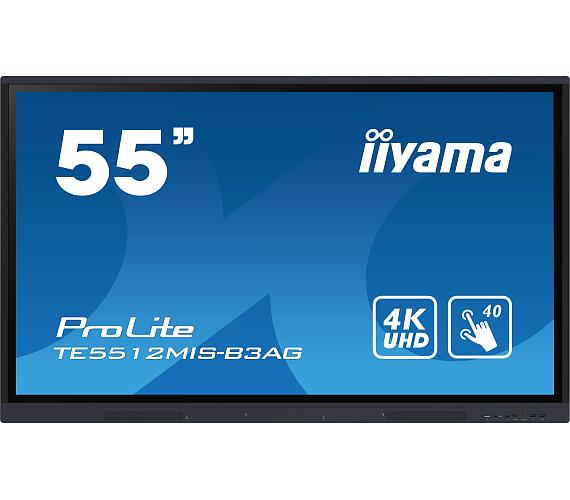 IIYAMA 55" iiyama TE5512MIS-B3AG: IPS,4K,40P,HDMI,VGA