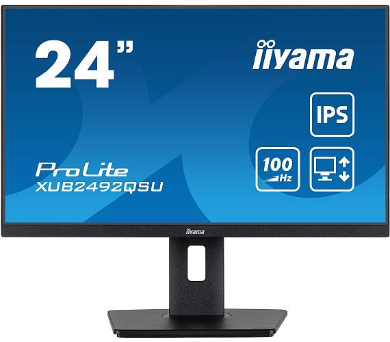 IIYAMA iiyama ProLite / XUB2492QSU-B1 / 23,8" / IPS / QHD / 100Hz / 0,5ms / Black / 3R