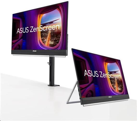 Asus ZenScreen MB229CF 21,5" prenosný USB-C monitor IPS 1920x1080 100Hz 5ms 250cd HDMI USB-C repro čierno-strieborný (90LM08S5-B01A70)