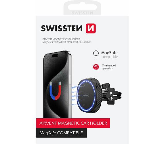 Swissten MAGNETICKÝ DRŽÁK DO VENTILACE AUTA MagStick COMPACT(kompatibilní s MagSafe)