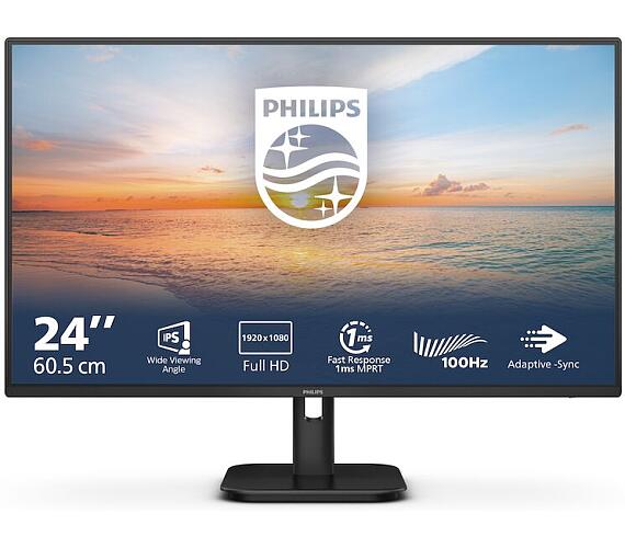 Philips LCD 24E1N1100A 23,8" IPS / 1920x1080@100Hz / 1ms / 250cd / VGA / HDMI / Repro / VESA (24E1N1100A/00)