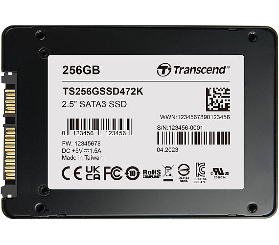 Transcend SSD472K 128GB Industrial (3K P/E) SSD disk 2.5" SATA3 + DOPRAVA ZDARMA