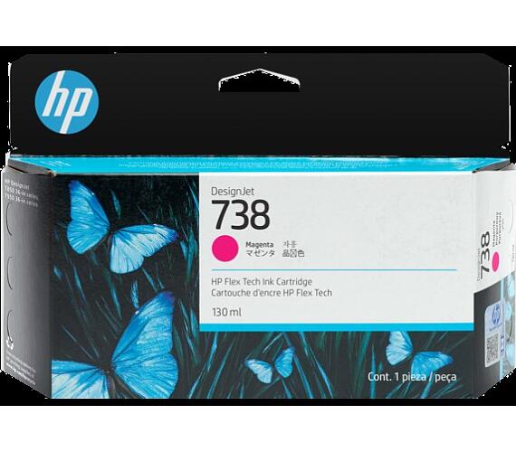 HP Inc. HP 738 130-ml Magenta DesignJet Ink Cartridge (498N6A) + DOPRAVA ZDARMA