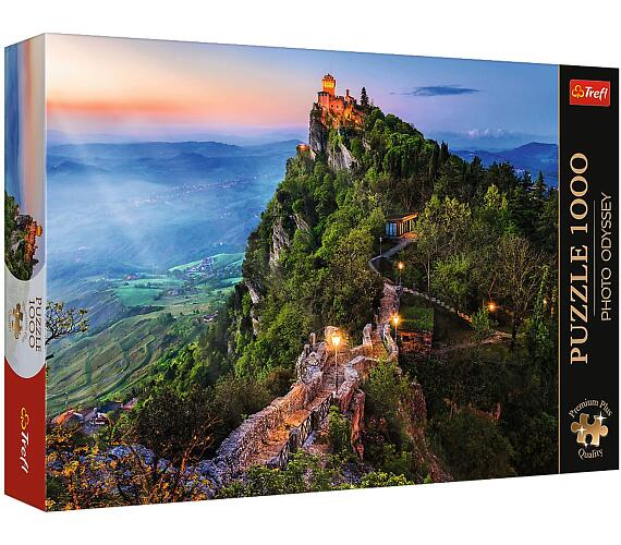 TREFL Puzzle Premium Plus - Photo Odyssey: Cesta Tower,San Marino 1000 dílků 68,3x48cm v krabici 40x27x6cm