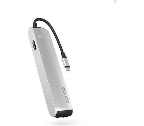 Epico Hub slim USB-C 6v1 8K stříbrný + DOPRAVA ZDARMA
