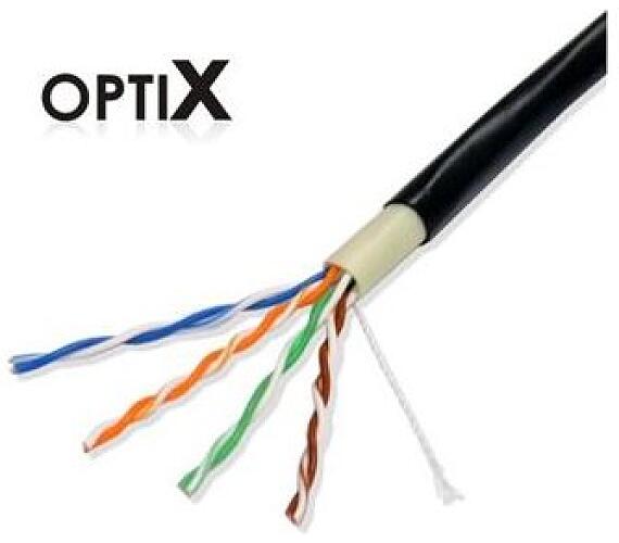 UTP kabel OPTIX (drát) Cat5e Outdoor černý -40 - 70°C + DOPRAVA ZDARMA