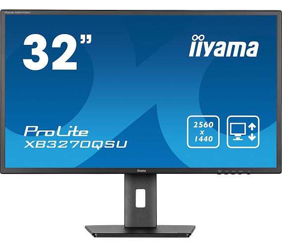 IIYAMA iiyama ProLite / XB3270QSU-B1 / 31,5" / IPS / QHD / 100Hz / 3ms / Black / 3R
