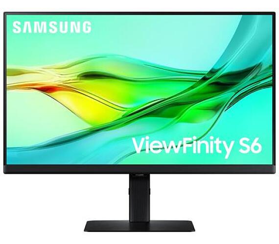 Samsung ViewFinity S6 (S60UD) 24" IPS LED 2560x1440 Mega DCR 5ms 350cd HDMI DP USB-C(90W) PIVOT cierny 100Hz (LS24D600UAUXEN)