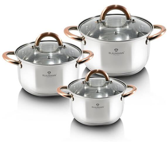 BLAUMAN Sada nádobí nerez 6 ks Gourmet line Copper BL-3247