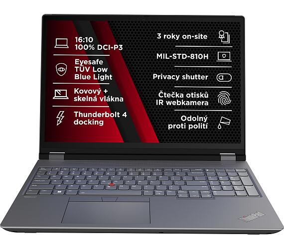 Lenovo ThinkPad P/P16 Gen 2 / i7-14700HX / 16" / QHD / 32GB / 1TB SSD/RTX 2000A/W11P/Black/3R (21FA004SCK)