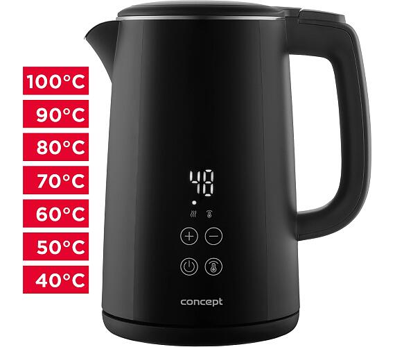 Rychlovarn konvice s regulac teploty Concept 1,5 l RK3360