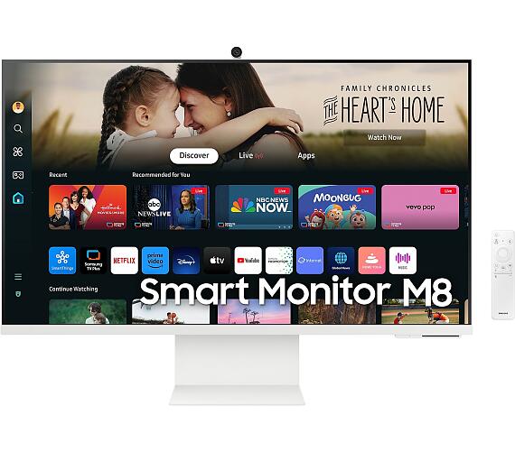 Samsung Smart Monitor / M80D / 32" / VA / 4K UHD / 60Hz / 4ms / White / 3R (LS32DM801UUXDU)