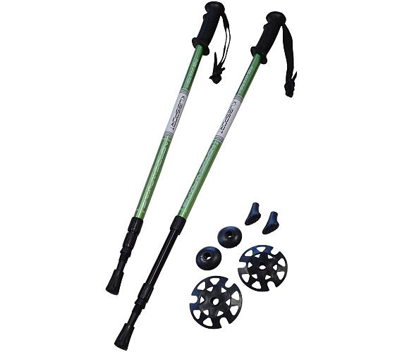 Trekingov hole KUBIsport s psluenstvm 1 pr, zelen