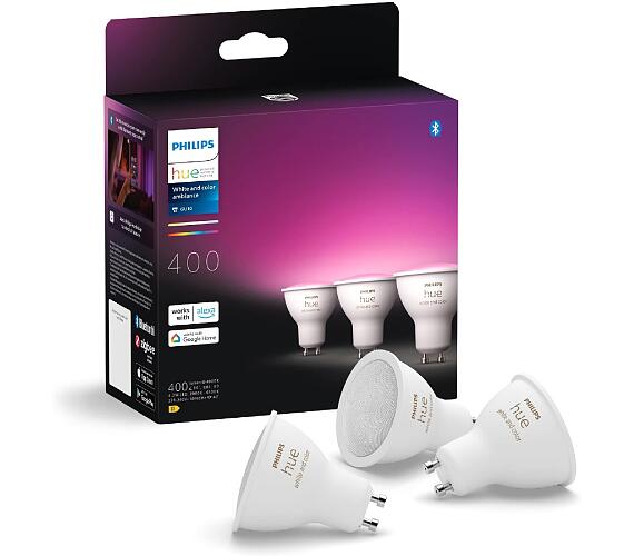 Hue WACA sada 3x žárovka LED GU10 4,2W 400lm 2000-6500K RGB CRI80 IP20 Philips HUE + DOPRAVA ZDARMA