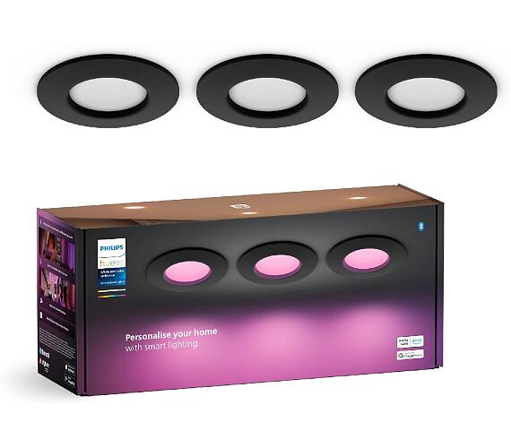 Hue WCA Slim zápustné svítidlo 3x LED 8,3W 790lm 2200-6500K RGB CRI80 9cm kulaté IP44 + DOPRAVA ZDARMA