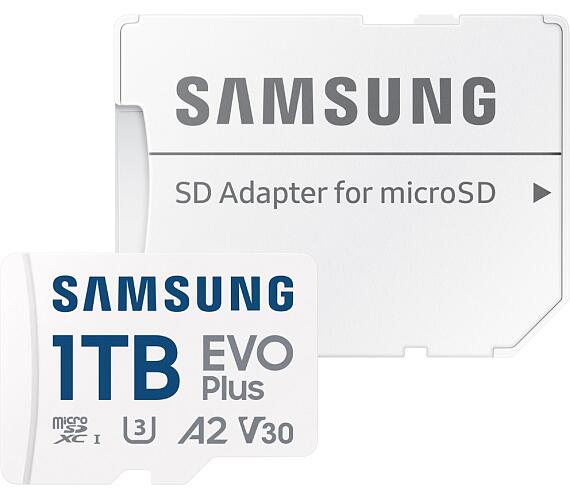 Samsung EVO Plus 2024 MicroSDXC 1TB + SD Adaptér / CL10 UHS-I U3 / A2 / V30 (MB-MC1T0SA/EU) + DOPRAVA ZDARMA