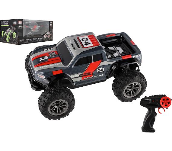 Teddies Auto RC pick up terénní plast 25cm 2,4GHZ na baterie šedo-červený v krabici 32x14x18cm