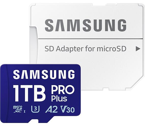 Samsung PRO Plus/micro SDXC/1TB/UHS-I U3 / Class 10/+ Adaptér/Modrá (MB-MD1T0SA/EU) + DOPRAVA ZDARMA