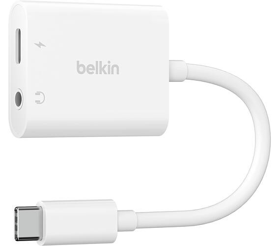 Belkin USB-C adaptér/rozdvojka 1x USB-C M/ 1x USB-C F napájení 60W + 1x 3,5mm jack