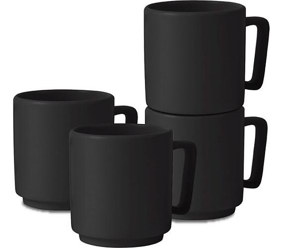 BerlingerHaus Sada hrnků 4 ks 300 ml Matte Black Collection BH-10014