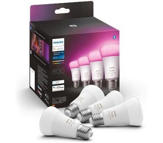 Hue Bluetooth 4x žárovka LED E27 A60 6,5W 800lm 2200-6500K RGB Philips HUE + DOPRAVA ZDARMA