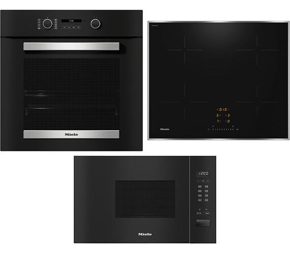 Miele H 2465 B + Indukční deska Miele KM 7361 FR + Mikrovlnná trouba Miele M 2230 SC + DOPRAVA ZDARMA