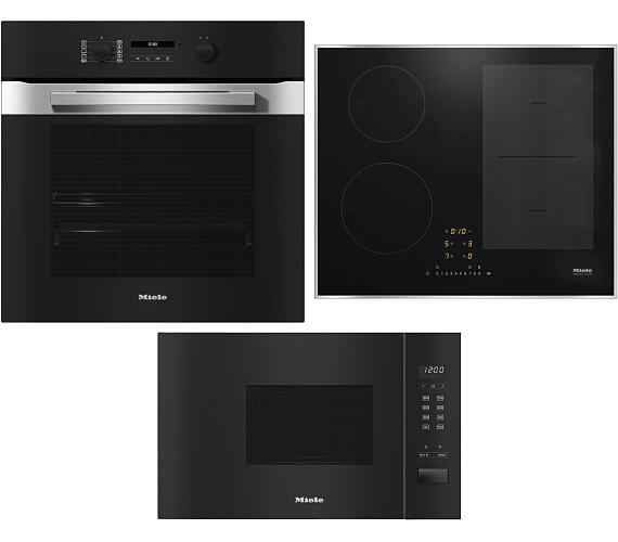 Miele H 2861-1 B 125 Edition + Indukční deska Miele KM 7466 FR 125 Edition + Mikrovlnná trouba Miele M 2230 SC + DOPRAVA ZDARMA