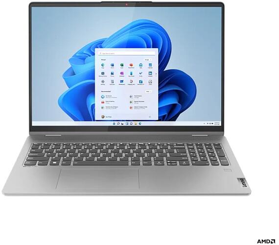 Lenovo IdeaPad FLEX 5 Ryzen 7 7730U/16GB/SSD 1TB / 16" / IPS / WUXGA / multitouch / lesklý / 300nitů / FPR / PERO / WIN11 Home/stříbrná (82XY0088CK)