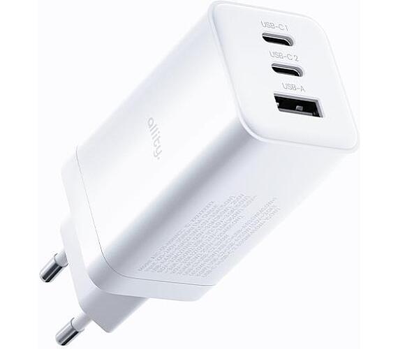 Allity GaN PD QC ATC-01-65WACC 2x USB-C + 1x USB-A 65W bílá + DOPRAVA ZDARMA