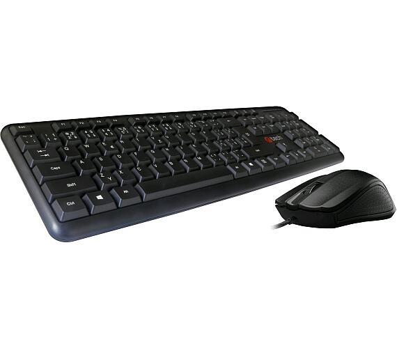 Klvesnice C-Tech KBM-102, drtov combo set s my, USB, CZ/SK (KBM-102-BL)