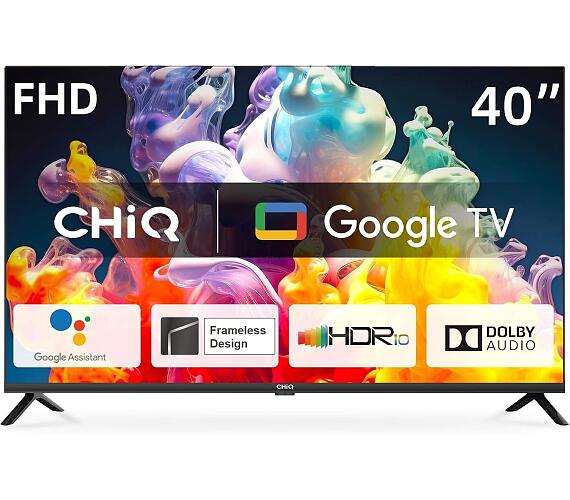 FHD LED TV 40" CHiQ L40G7V Google TV zruka 2+2 roky