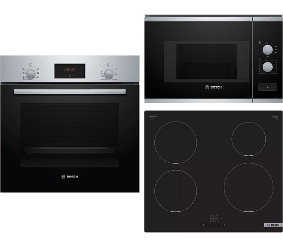 SET Trouba Bosch HBF133BR0 + Mikrovlnn trouba Bosch BFL520MS0 + Indukn varn deska Bosch PUE611BB5E