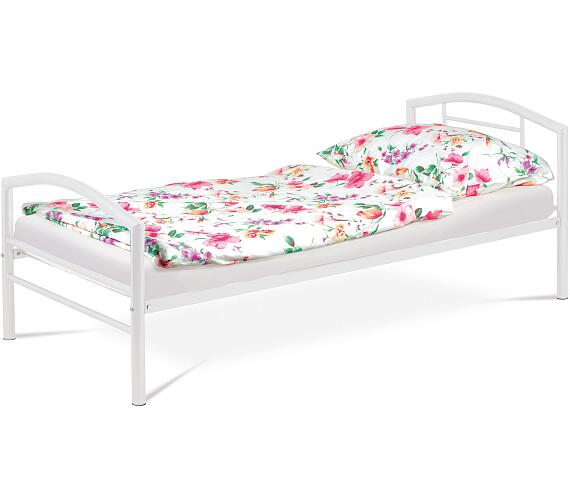 Jednolkov postel 94x207cm, kov, bl, BED-1900 WT Autronic