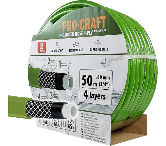 Zelen zahradn hadice Procraft PR-4GH1950 4 vrstvy, 3/4" 50 m / PR-4GH1950
