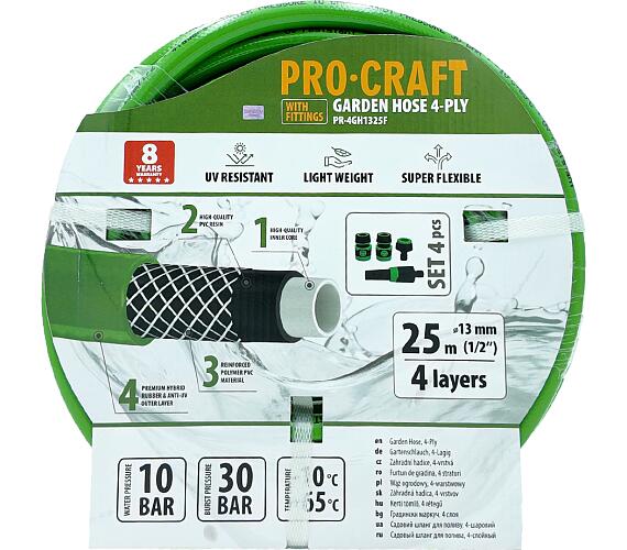 Zelen zahradn hadice Procraft PR-4GH1325F / PR-4GH1325F