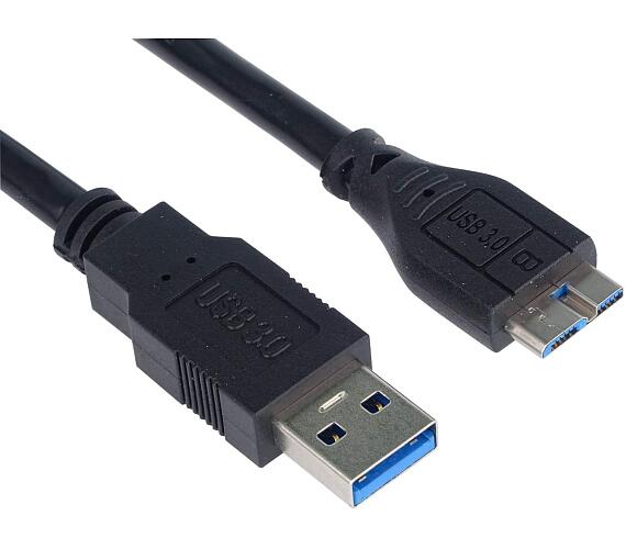 Kabel PremiumCord USB 3.0 - Micro USB 3.0 M/M 2m, černý