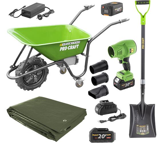 Procraft PWB150 + aku fukar PB18 + lopata GSS-1150 + plachta GT3x4 / SPWB150 / PB18 / GSS-1150 / GT3x4