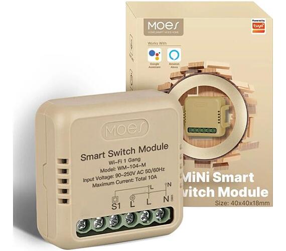 Smart ovladač osvětlení MOES Switch Module MS-104B-M WiFi Tuya ...