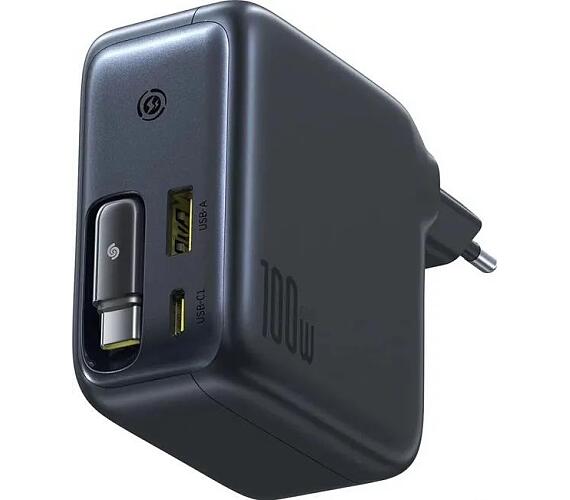 Nabíječka do sítě Baseus EnerCore CJ11 s kabelem USB-C, 100W 1xUSB-C, 1xUSB černá