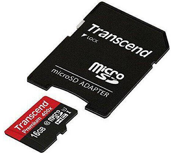 Transcend MicroSDHC Premium 16GB UHS-I U1 (45MB/s) + adapter