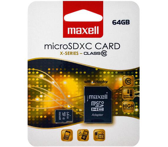 Maxell MicroSDXC 64GB CL10 + adpt 854731