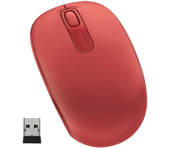 Microsoft Wireless Mobile Mouse 1850 / optická/ 3 tlačítka/ 1000DPI - červená