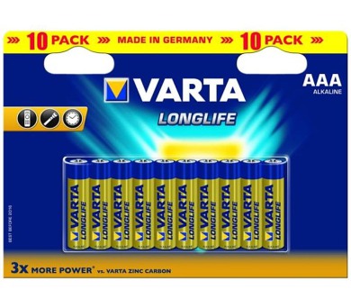 SUPER AKCE - Baterie Varta LR03 ALKALINE LONGLIFE AAA, 10ks