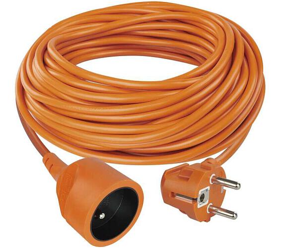 Emos prodlužovací kabel 20 m / 1 zásuvka / oranžový / PVC / 230 V / 1,5 mm2 (P01120)